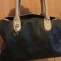 Borsa Carpisa tracolla spalla blu notte beige