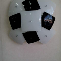 Plafoniera bianco nera