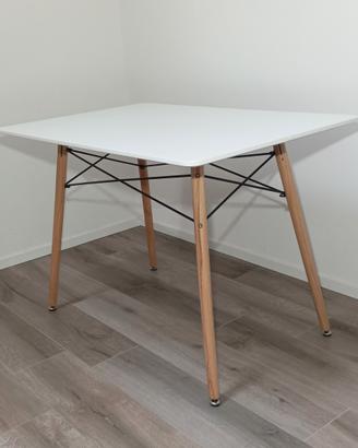 Tavolo moderno scandinavo bianco 70x110 h74