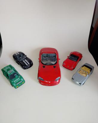Lotto 5 Modellini Burago Dodge Viper Porsche Merce