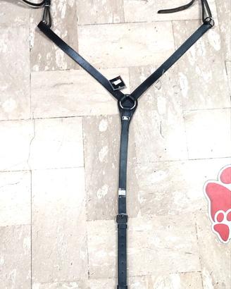 PETTORALE INGLESE A Y IN CUOIO REGOLABILE