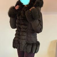 Piumino originale Moncler con pelliccia autentica