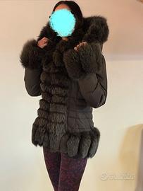 Piumino originale Moncler con pelliccia autentica