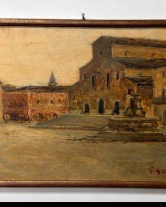 Giuseppe Golfieri ,Faenza,olio su tavoletta,