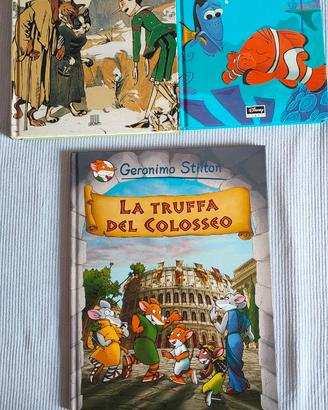3 libri (pinocchio, Nemo, Geronimo)