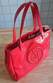 Borsa vernice rossa Armani originale 