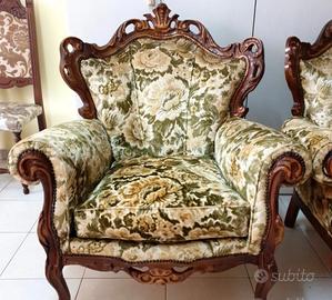 2 Divani e 2 sedie stile barocco 