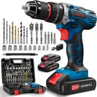 Trapano Avvitatore 21V 45Nm con 2 Batterie