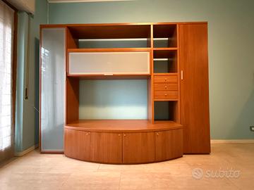 Mobile da sala con ante in vetro satinato