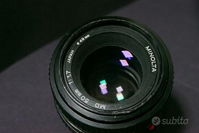 Obiettivo Minolta MD 50mm f/1.7 attacco MD