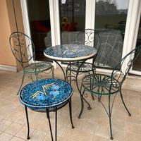 Set Tavoli e Sedie in ferro battuto da esterno