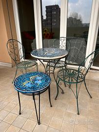 Set Tavoli e Sedie in ferro battuto da esterno