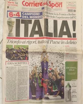 Corriere dello sport 10/7/2006 "italia campione d