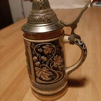 Boccale da birra in ceramica, Germania, XX secolo