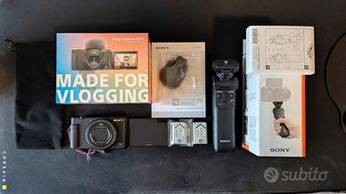 KIT Sony ZV-1 con Grip Bluetooth e Batteria extra