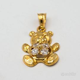 Ciondolo in oro giallo 18 kt con zirconi E.158