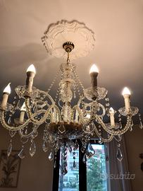 lampadario e applique con gocce vetro di cristall0