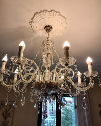 lampadario e applique con gocce vetro di cristall0
