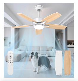 Plafoniera ventilatore soffitto con telecomando