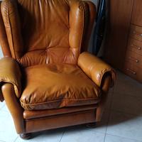 Poltrona in pelle Vintage