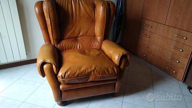 Poltrona in pelle Vintage