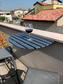 Tavolino pieghevole da balcone
