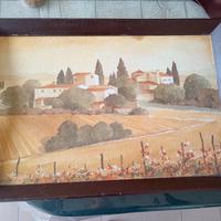 vassoio in legno con stampa