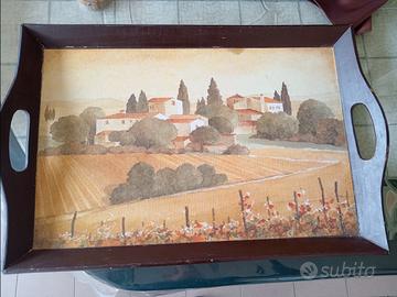 vassoio in legno con stampa
