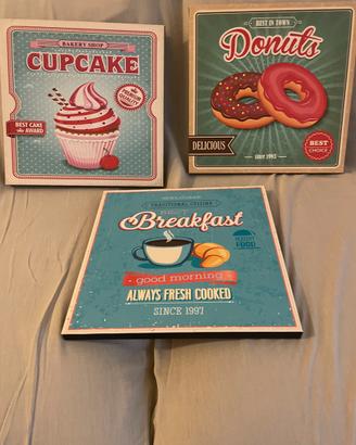 Quadri pop dolci per cucina,bar, pasticceria