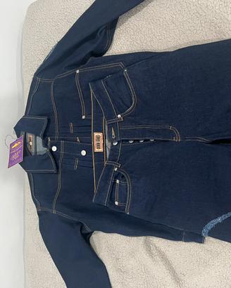 corteiz jacket e jeans in denim
