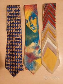 Set 3 cravatte seta Marcel Duchamp