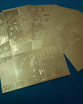 7 PZ BANCONOTE(EURO)LAMINATE ORO