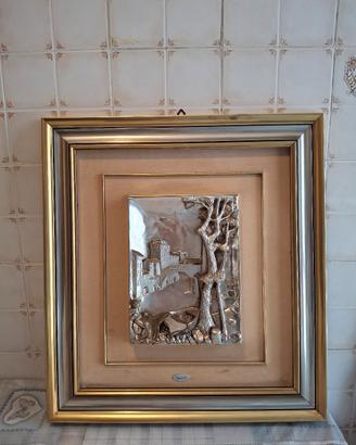 Quadro su foglia d argento 