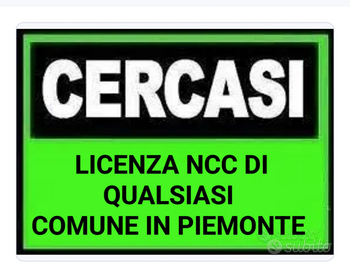 Licenza Ncc su Piemonte RILEVO