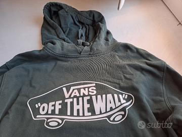 Felpa verde vans con cappuccio