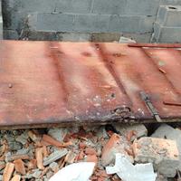 porta in legno con lamiera