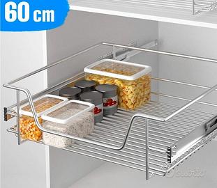 Cassetto Telescopico Cucina 60cm Cestello Mensola