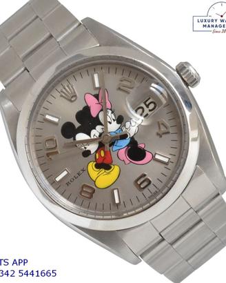 ROLEX Oysterdate 6694 Gray dial print Mickey Mouse