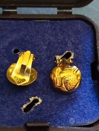 Antichi Orecchini in argento 800 a bottone 