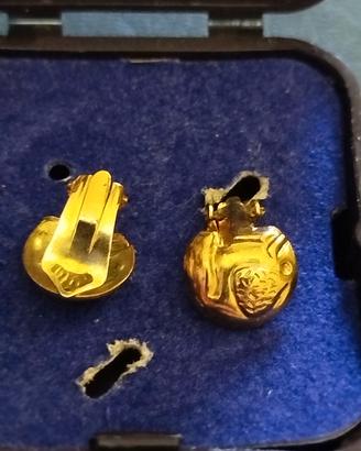 Antichi Orecchini in argento 800 a bottone 