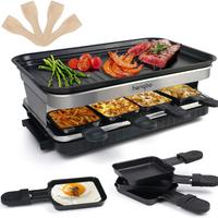 HengBO Raclette Grill per 8 Persone, Piastra Grigl