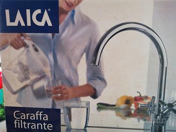 Caraffa filtrante laika con filtri nuovi