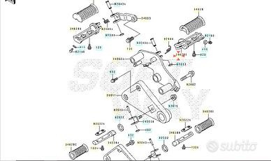 Pedana ant Dx Kawasaki EN 500 340281406