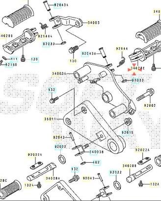 Pedana ant Dx Kawasaki EN 500 340281406