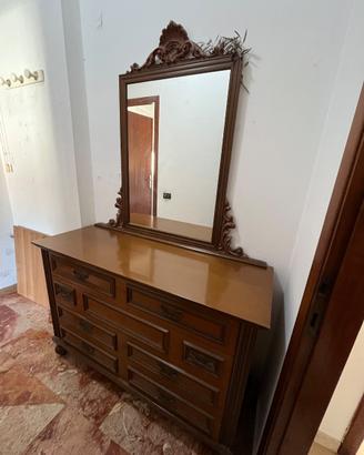 Comó in legno con specchiera - stile classico