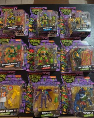 Tmnt Ninja Turtles Mutant Mayhem lotto di 9