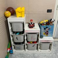 Porta giocattoli 6 sconparti in plastica No tessut