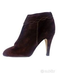 stivaletti camoscio marron originali vintage 70/80