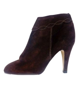 stivaletti camoscio marron originali vintage 70/80