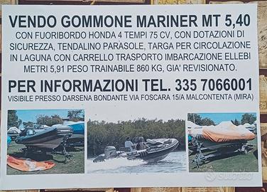 Gommone Mariner mt 5,40